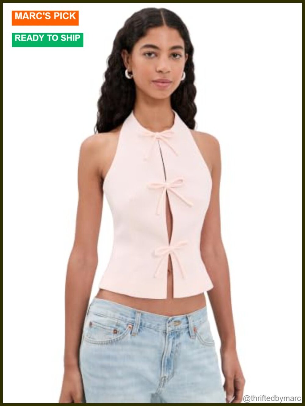 Endless Rose Halter Tie Up Detail Top Fitted Sleeveless Party